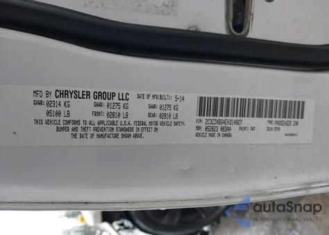 2014 Dodge Charger Se z USA, uszkodzony, nr VIN 2C3CDXBG4EH314827